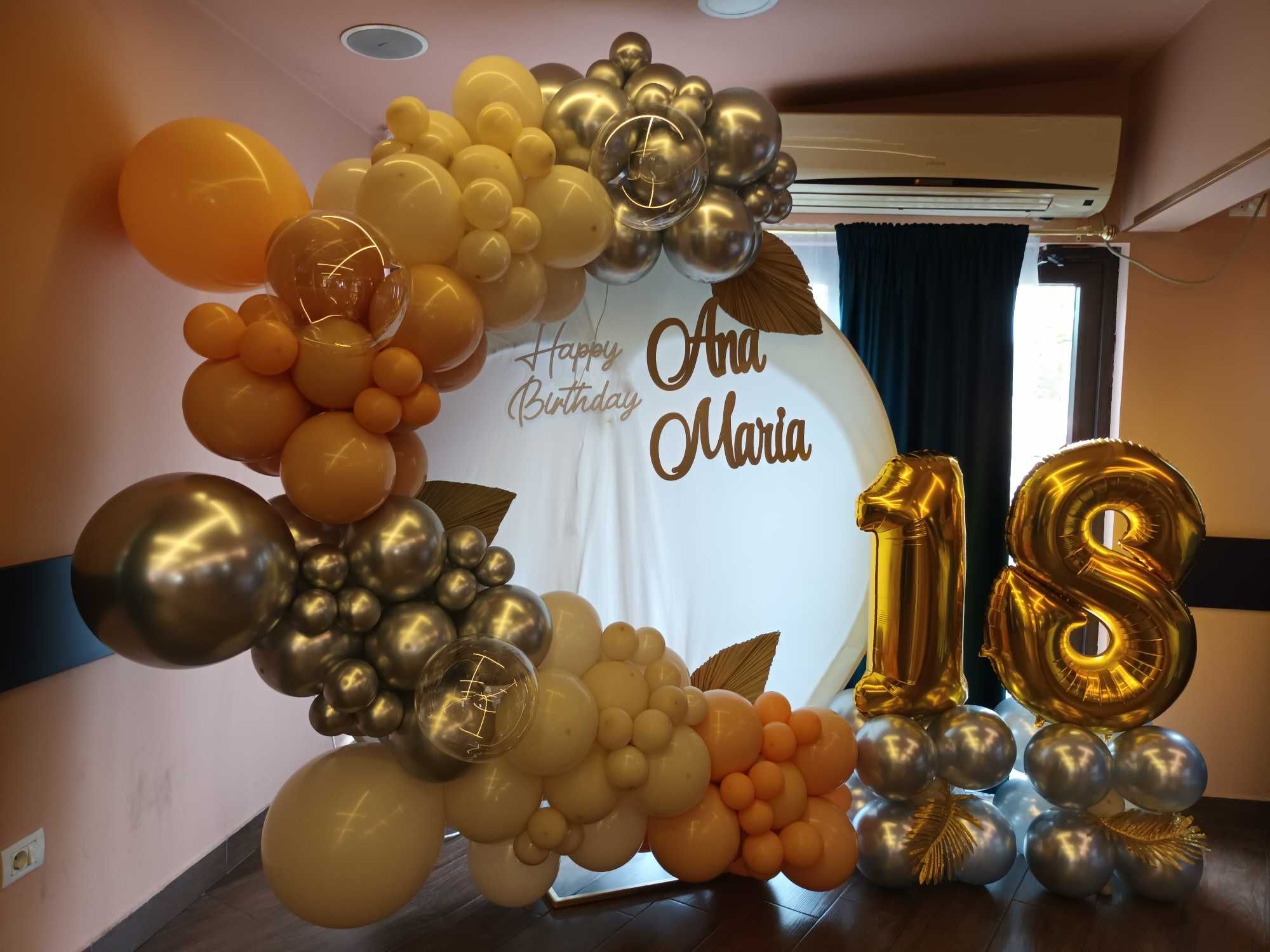 Arcada baloane party majorat botez nunta aniversare 18ani PanouBALOANE