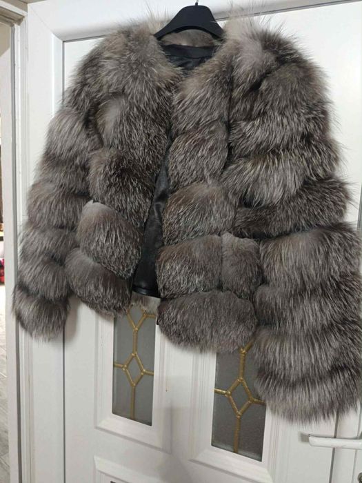 Blana naturala vulpe argintie