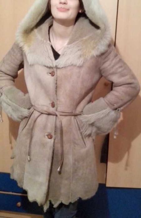 Женская натуральная дубленка р.44-46