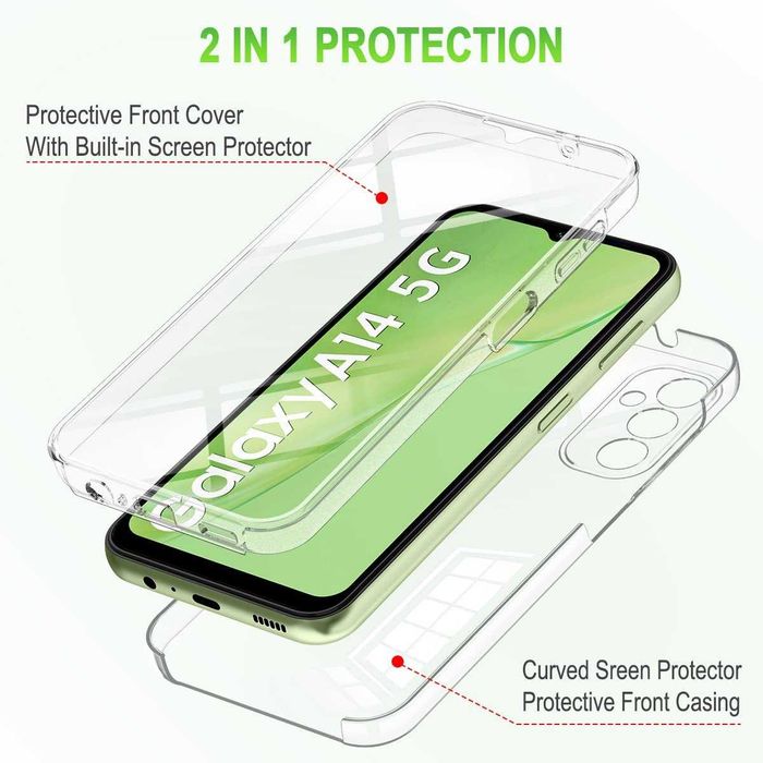 Husa CRYSTAL 360° fata + spate Samsung Galaxy A10 / A14 4G / A22 5G