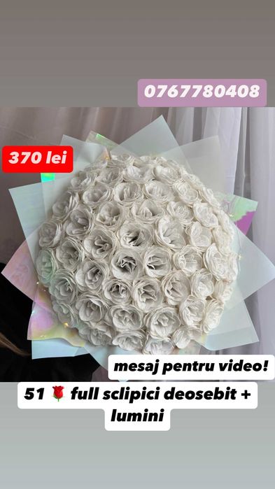 Buchet 19 trandafiri sapun si alte marimi