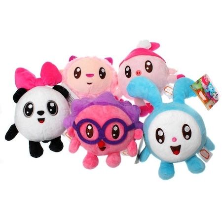 Set 5 jucarii din plus Baby Riki :Panda,Ariciul,Topa,Grohi,Milu ,12cm