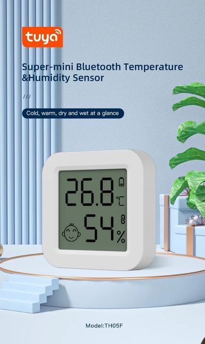 Смарт Bluetooth термометър и влагомер Tuya – сензор за температура