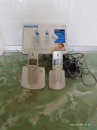 Беспроводной телефон Philips   ,комплект  из 2 аппаратов с базой