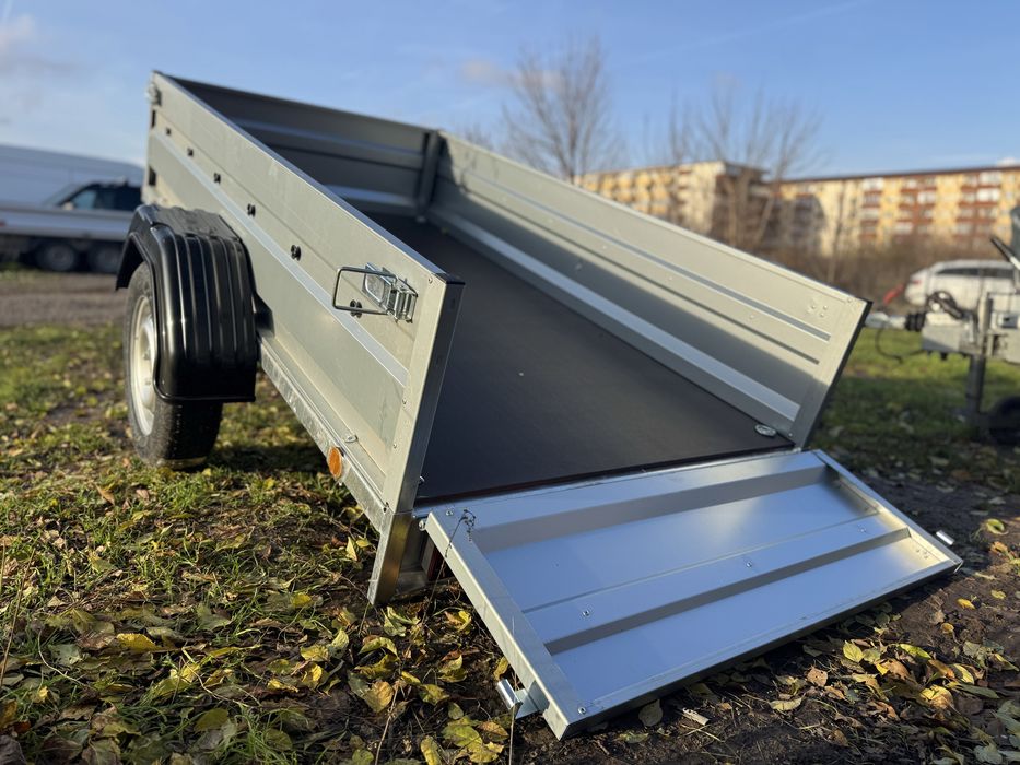 Remorca nouă 750 kg, basculabilă, 210x112 cm, posibilitate RATE!!