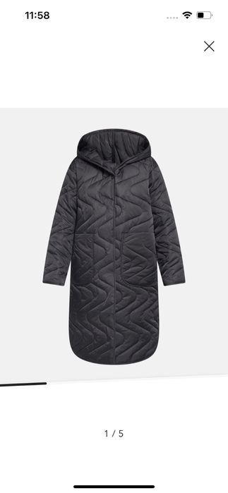 Черно дамско шушляково дълго яке с качулка sOliver black Label