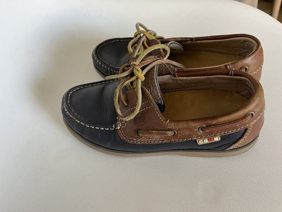 Момчешки кожени мокасини 32 номер