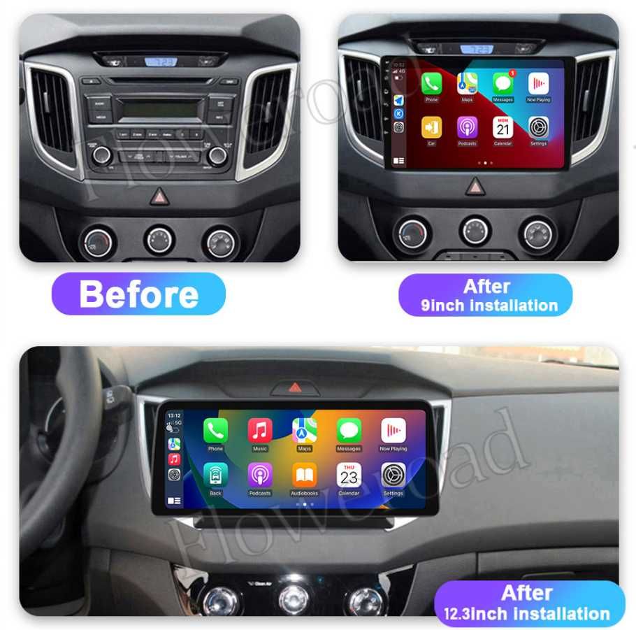 HYUNDAI CRETA IX25 2014/2018 12.3" андроид навигация, 9395+9501