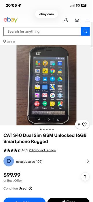 CAT S40- 16GB in stare perfecta