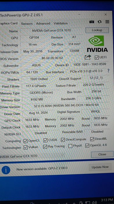 Sistem gaming 1080p i5 8600, 16gb ddr4, gtx 1070, 1tb ssd