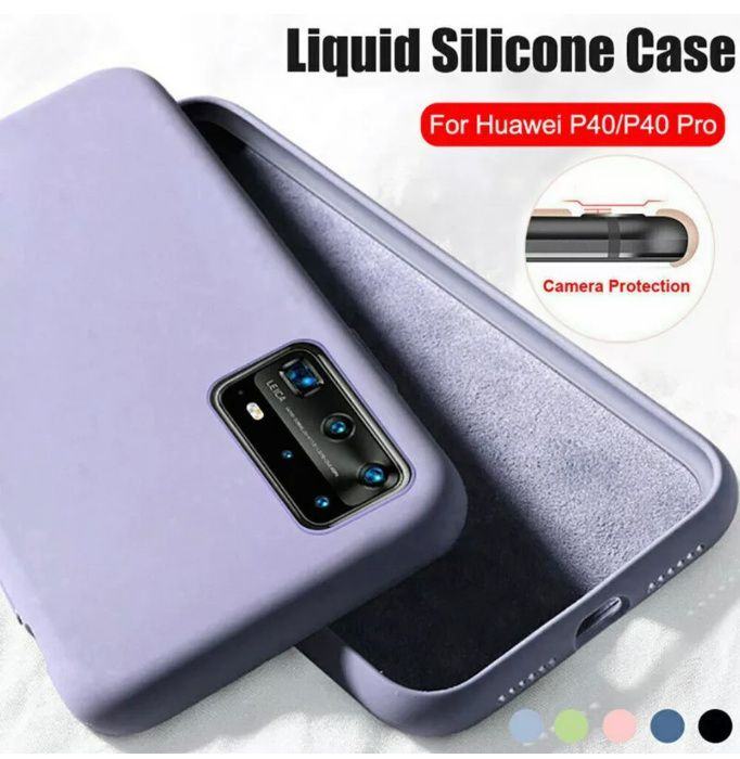 Husa cu din silicon cu microfibra pt. Huawei P40 / P Smart Z