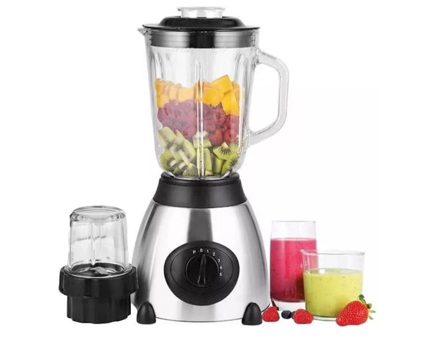 Mixer multifunctional Lingo, 5 viteze, 1.5L, 1500W, 2 cupe din sticla,