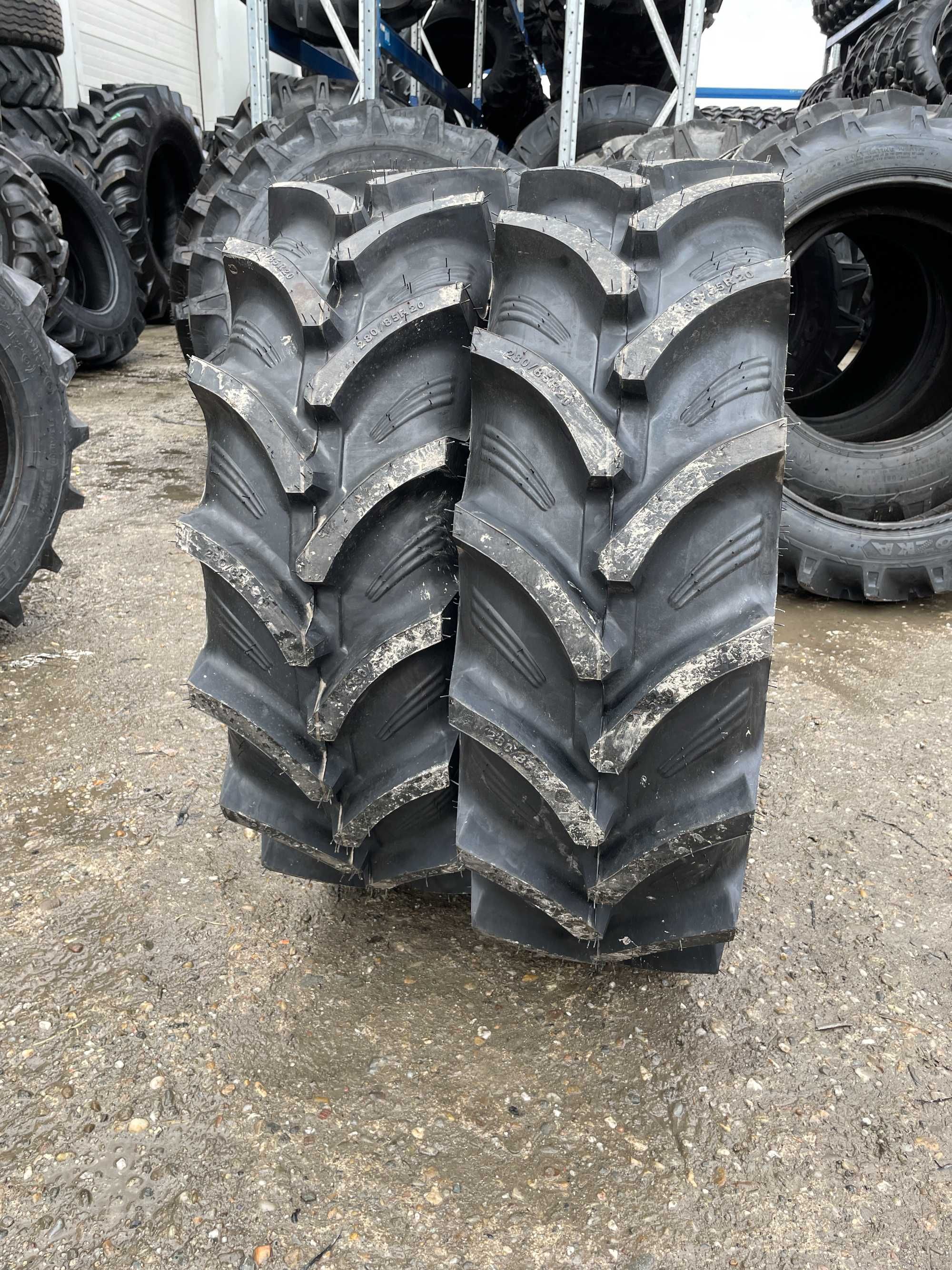 Anvelope noi radiale 280/85R20 pentru tractor fata marca OZKA