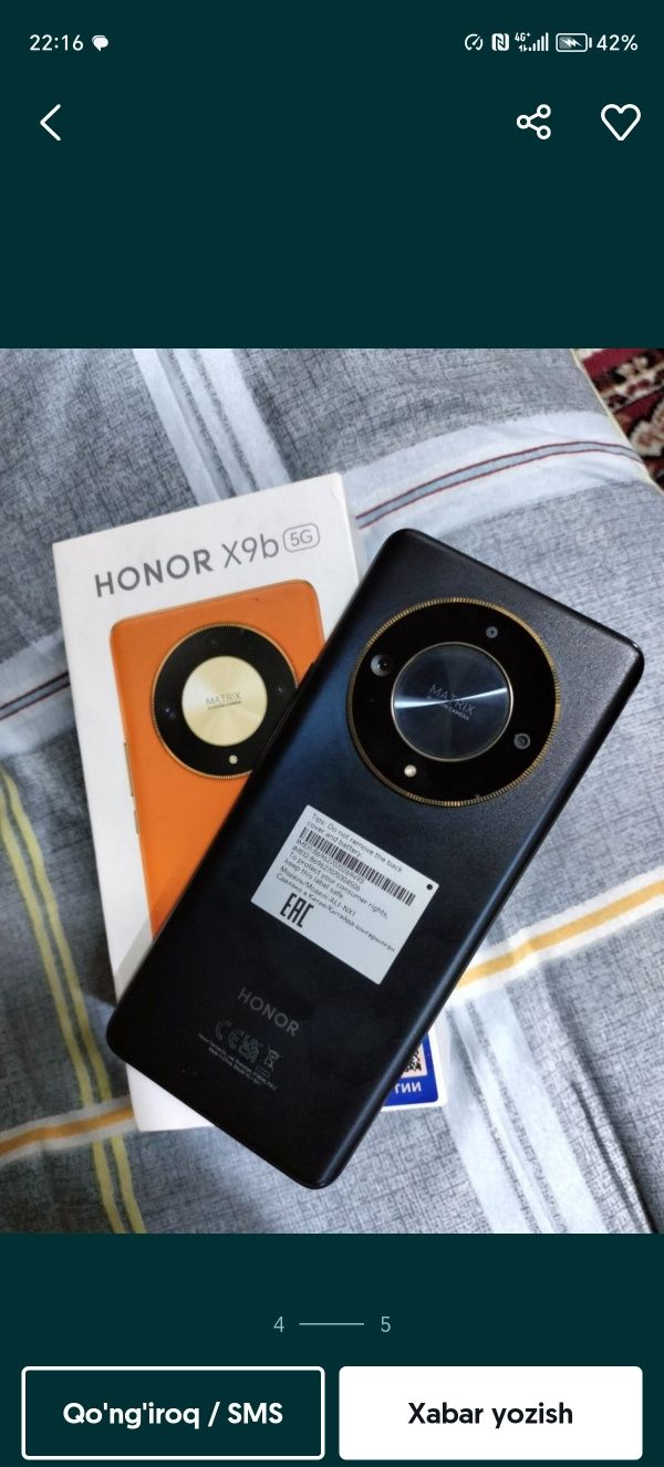 Honor x 9 b  8 /256