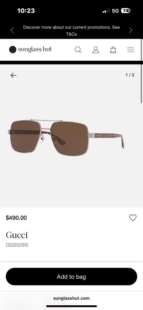 Мъжки очила Gucci