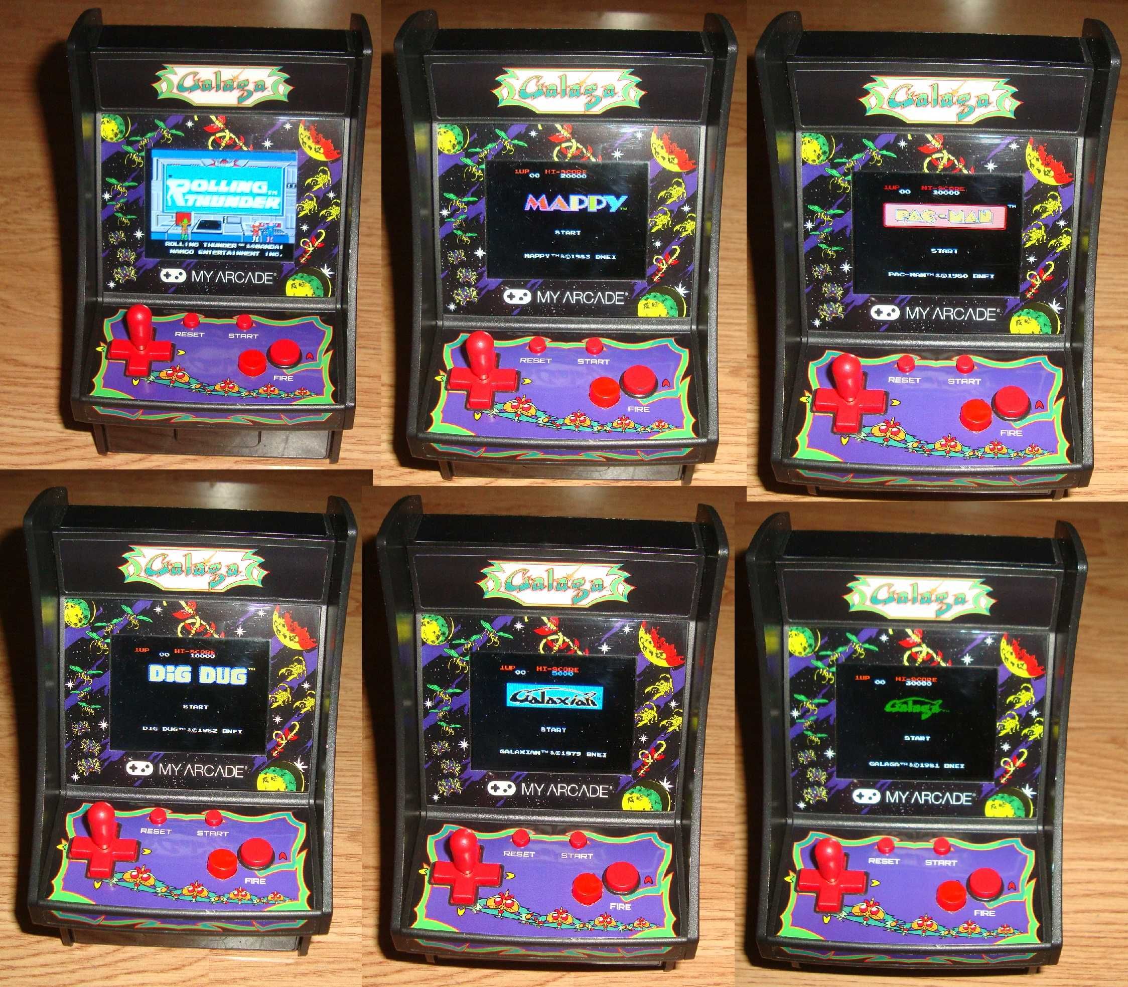 Mini Arcade Galaga Portabil My Arcade Modificata 6 jocuri in loc de 1