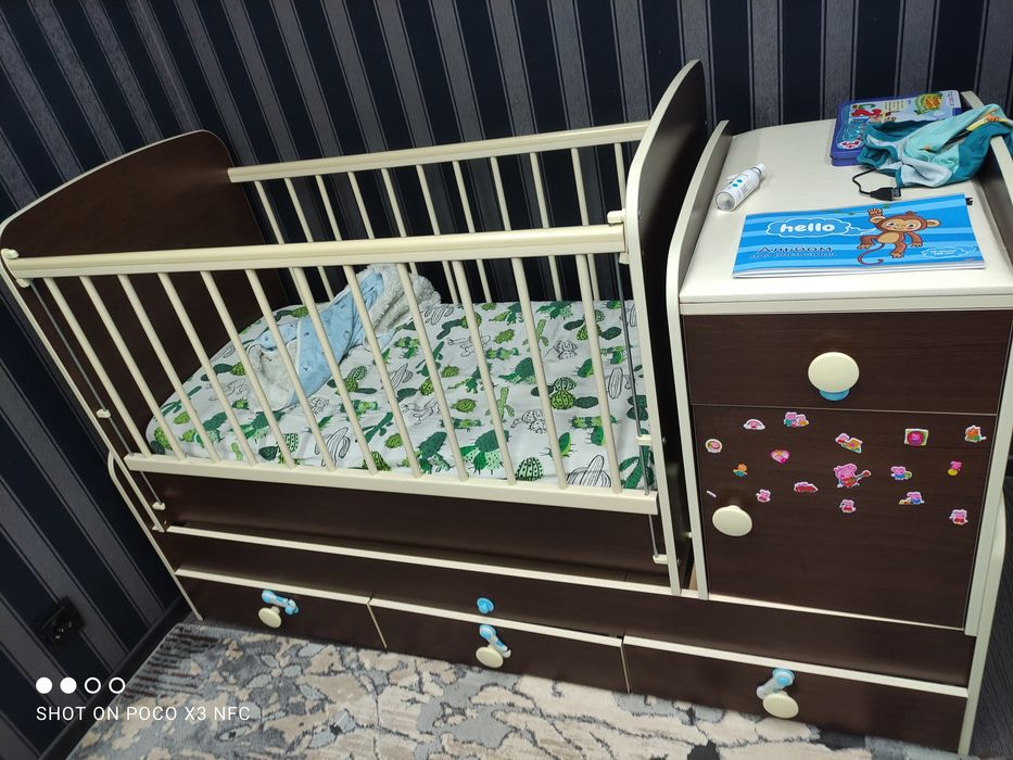 Детская кроватка, трансформер