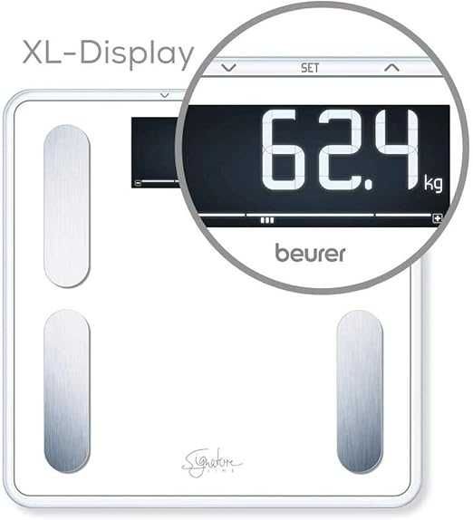 Диагностичен кантар Beurer BF 400 Signature Line, Капацитет 200кг, Бял