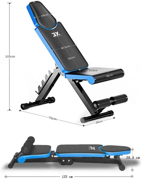 Set Banca, Zoco Body Fit® si Set gantere, greutate 30 kg,Otel