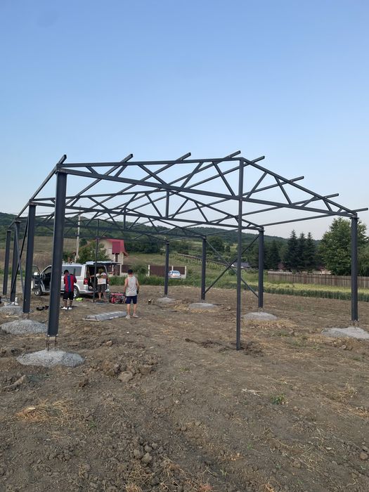 Casa pe structura metalica 8 m latimex 15 lungime x4 m strasina