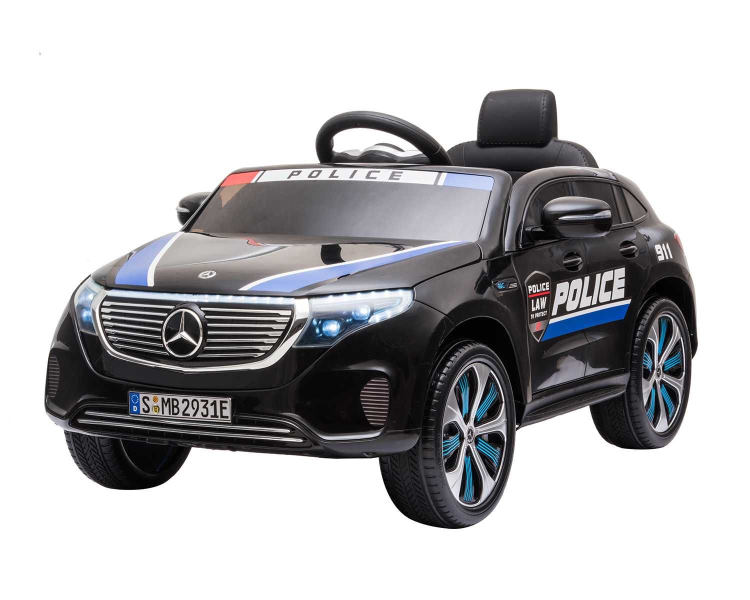 Лицензирана Акумулаторна Кола Mercedes Benz Police Black, 12V7AH