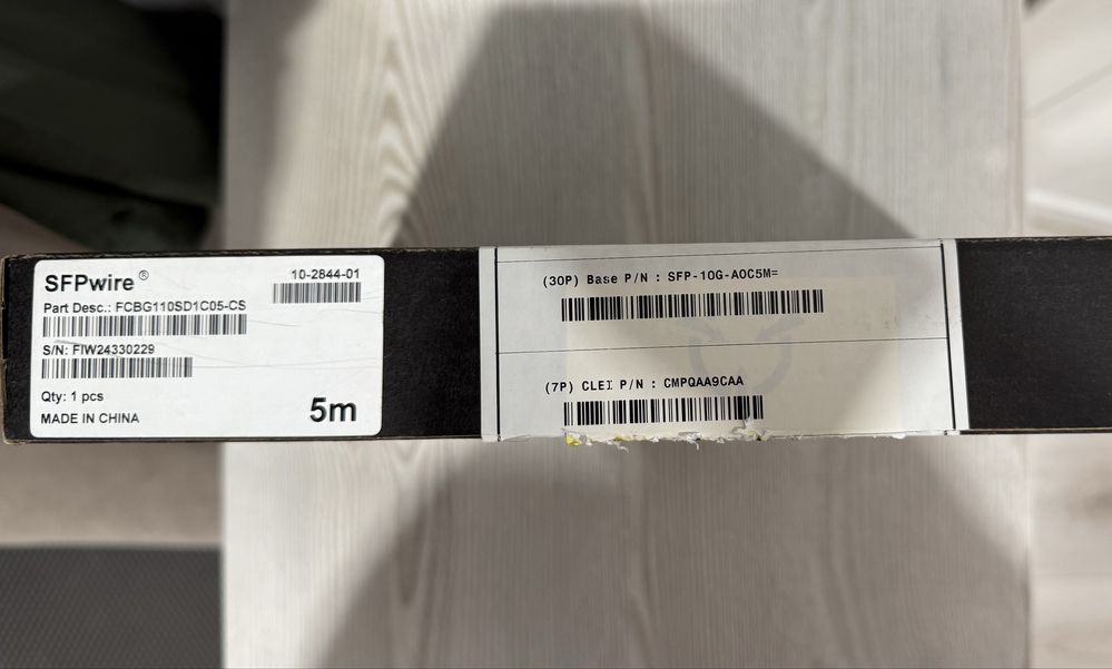 Кабель интерфейсный Cisco SFP-10G-AOC5M= (SFP+ - SFP+ (10GBase-T))