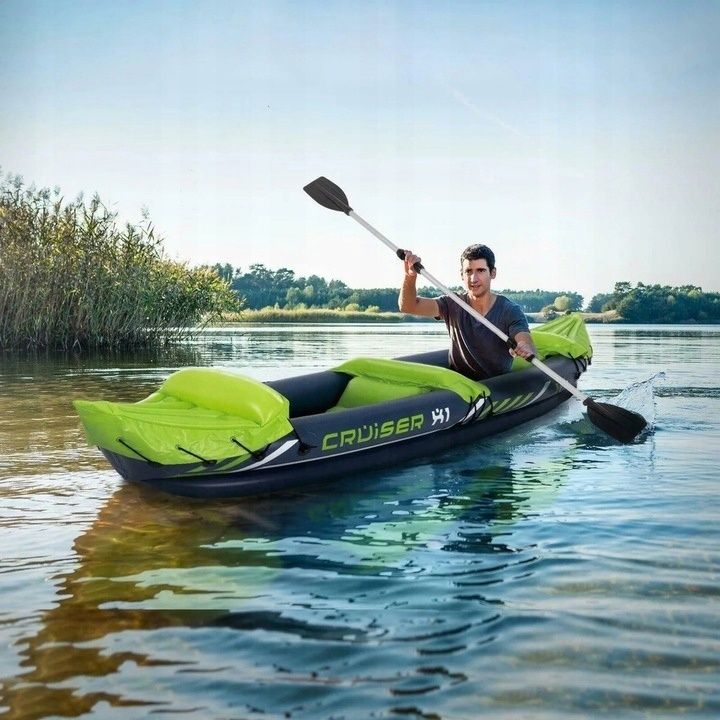 Двуместен надуваем каяк с гребло и помпа  Q4Life X2 325x81x53см Лодка