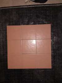 Италиански матирани плочки фаянс 9,5х9,5 см, в теракотено розово