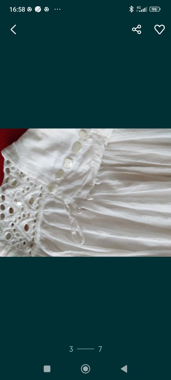 Fustă elegantă alba mar L