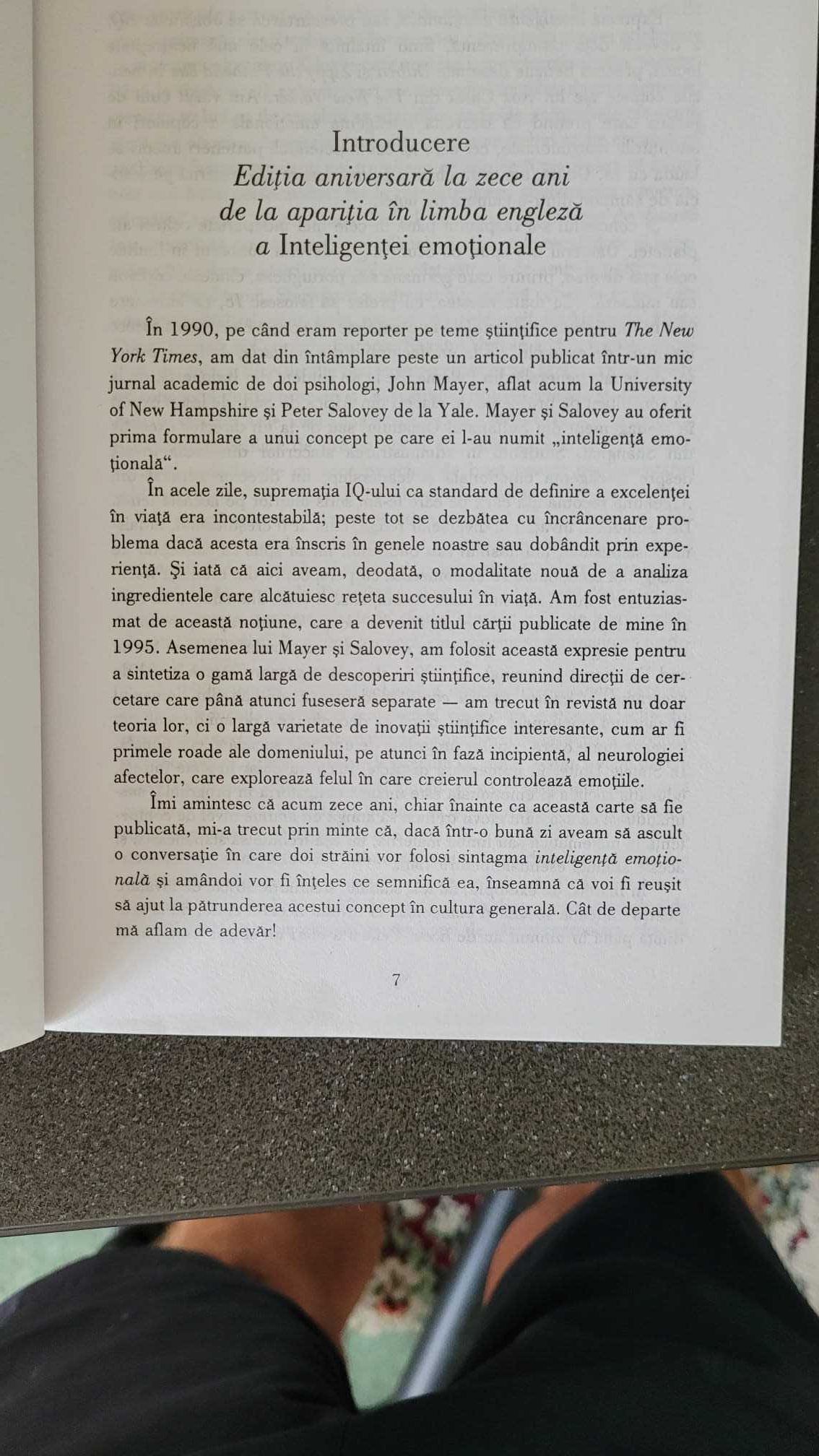 EQ - Inteligenta Emotionala- Analiza Emotiilor, autor- Daniel  Goleman