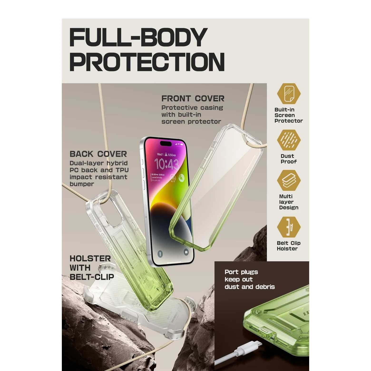 Husa antisoc full 360 military APPLE iPhone 15 Pro Max 14 Plus 15 Pro