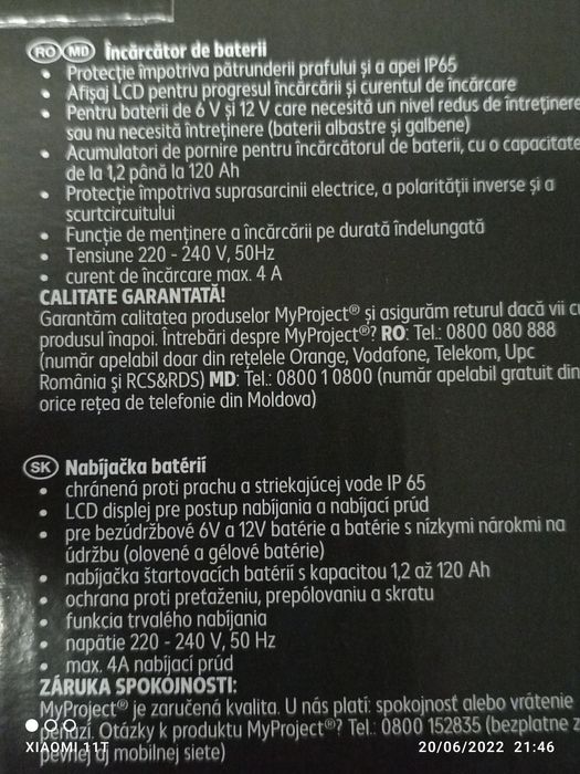 Încărcător baterii acumulatori auto moto