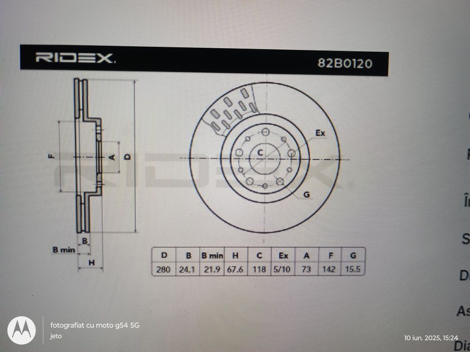 Kit complet frane fața  plăcute , discuri, șuruburi , fiat Ducato, Peu