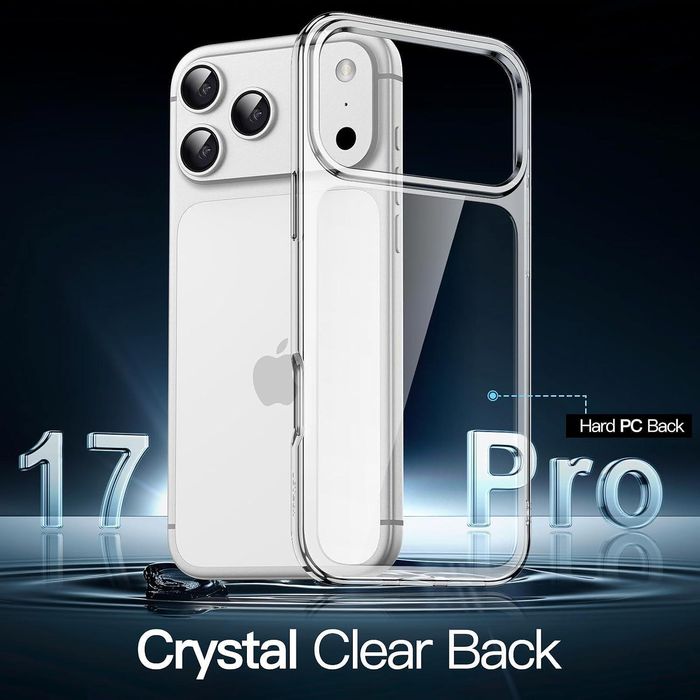 Прозрачен кейс space case за apple iphone 17 pro