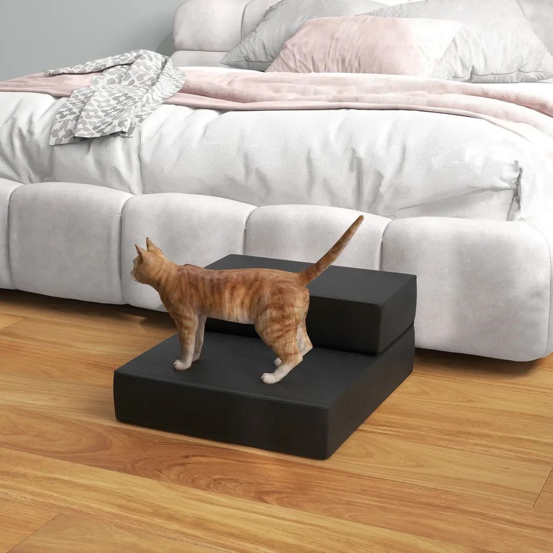 Стълба за кучета и котки PawHut, 2 в 1, Матрак, 67x39x10cm
