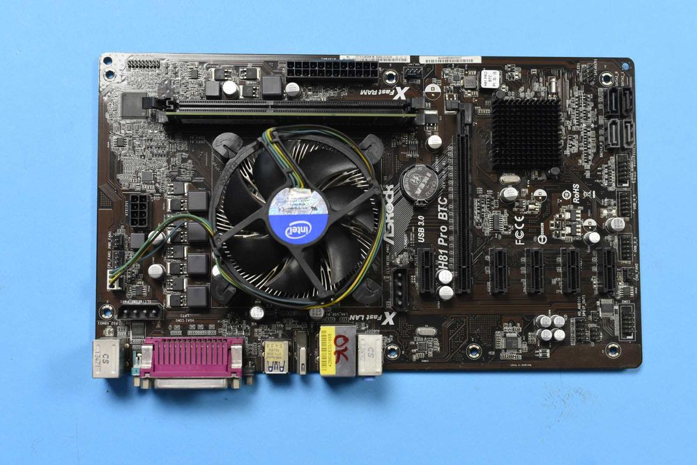 Asrock H81 Pro BTC + CPU + RAM + COOLER - ликвидация Socket 1150