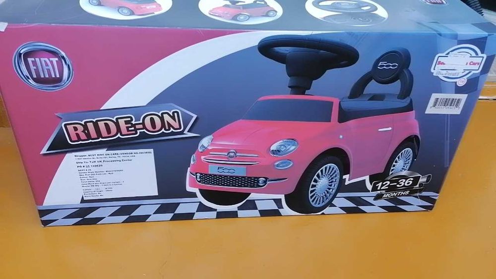 Детска кола за бутане Fiat 500