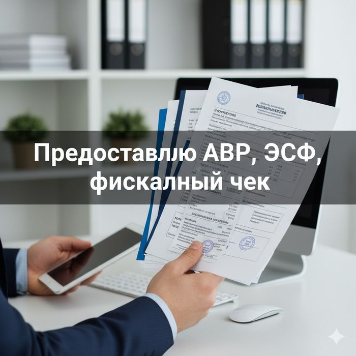 Подготовка документов: ЭСФ, АВР, фискальный чек. Помощь с КПН