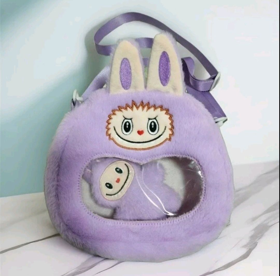 Плюшена Чанта Лабубу Labubu с подарък плюшена играчка Labubu