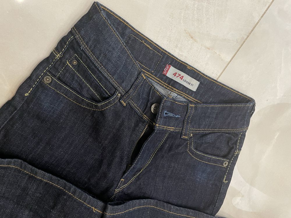 Дънки Vintage Levi’s 474 Wide Loose Blue Fit - размер 25/32
