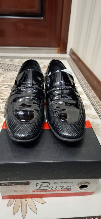 Туфли мужские Турция 100% кожа лакированный 2 раза носили