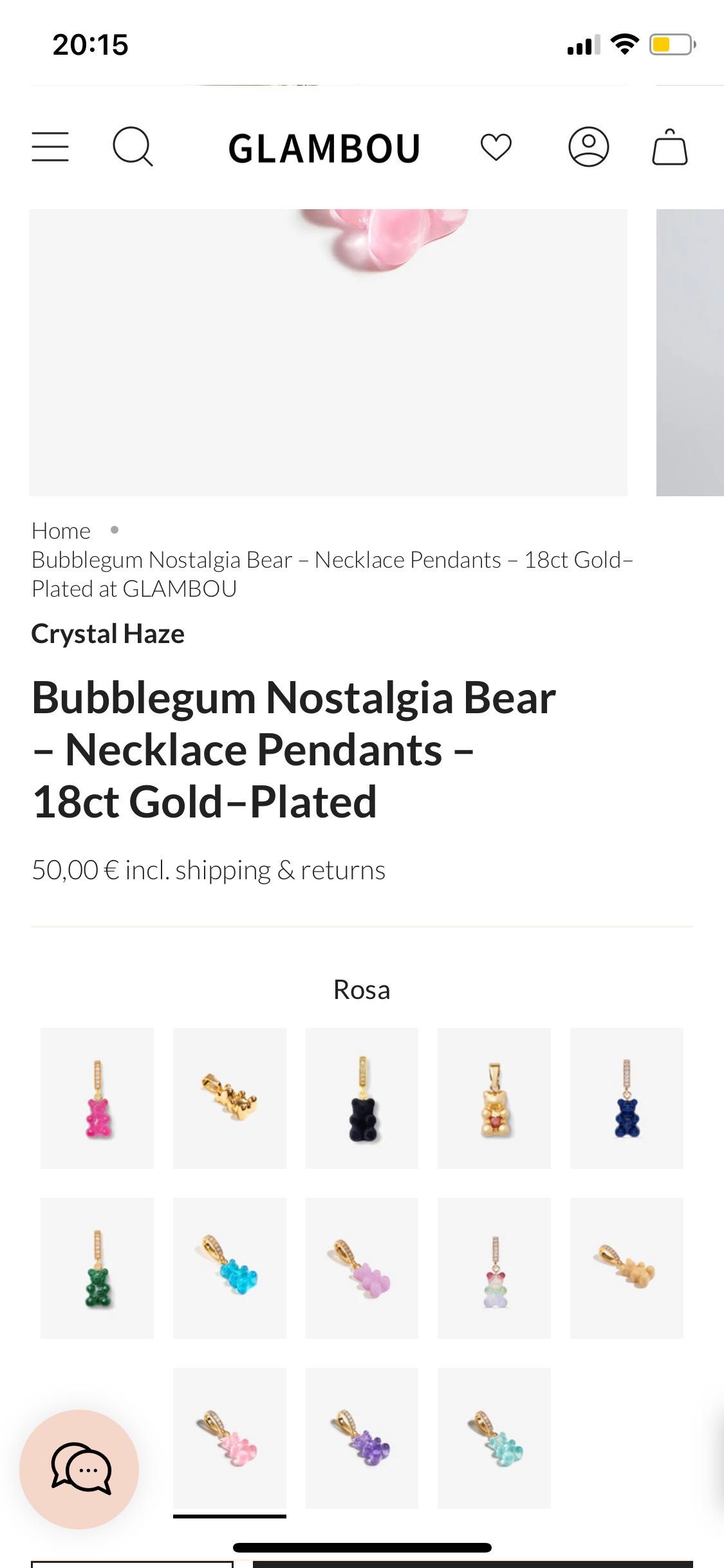 висулка за колие gummy bear