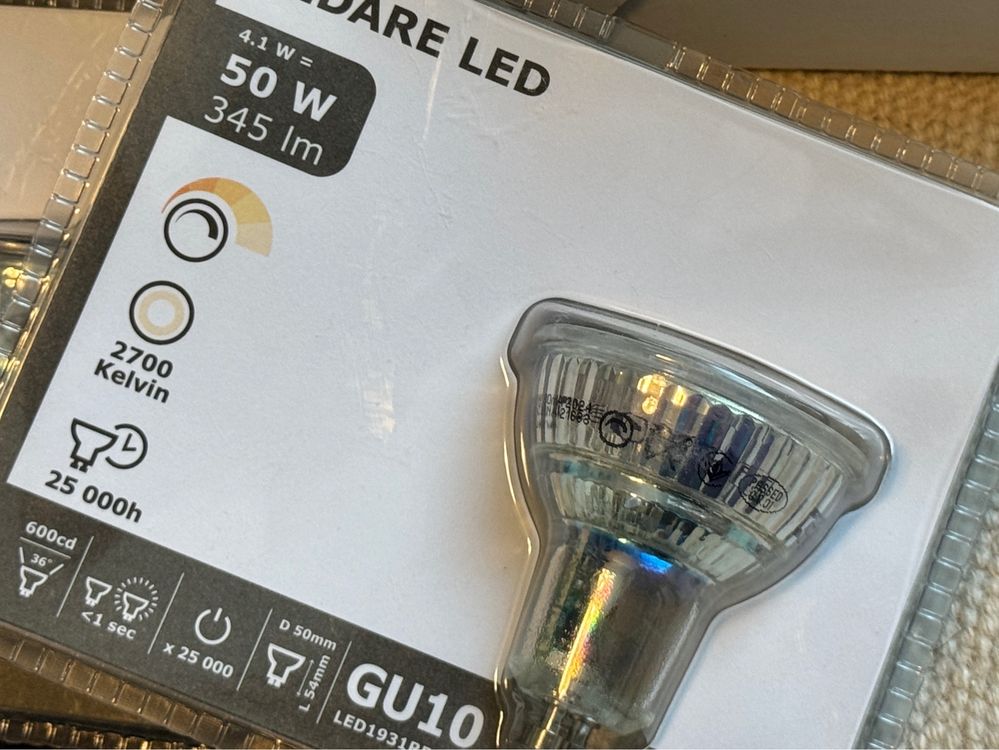 Set lampi/aplice perete NYMANE (Ikea) + becuri GU10