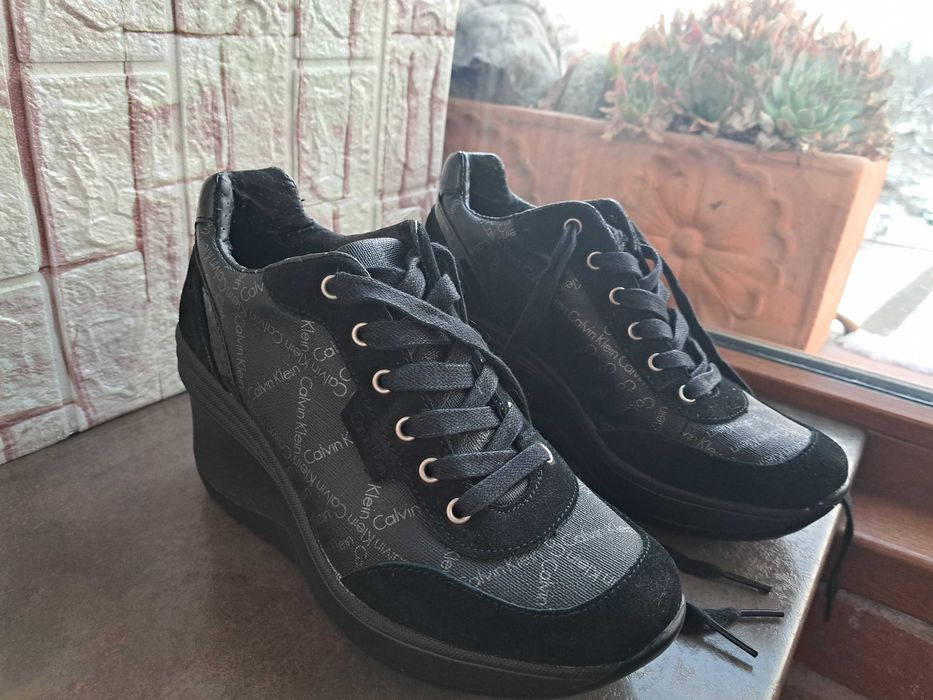 дамски сникърси,маратонки,,спортни обувки на платформа,CALVIN KLEIN,38
