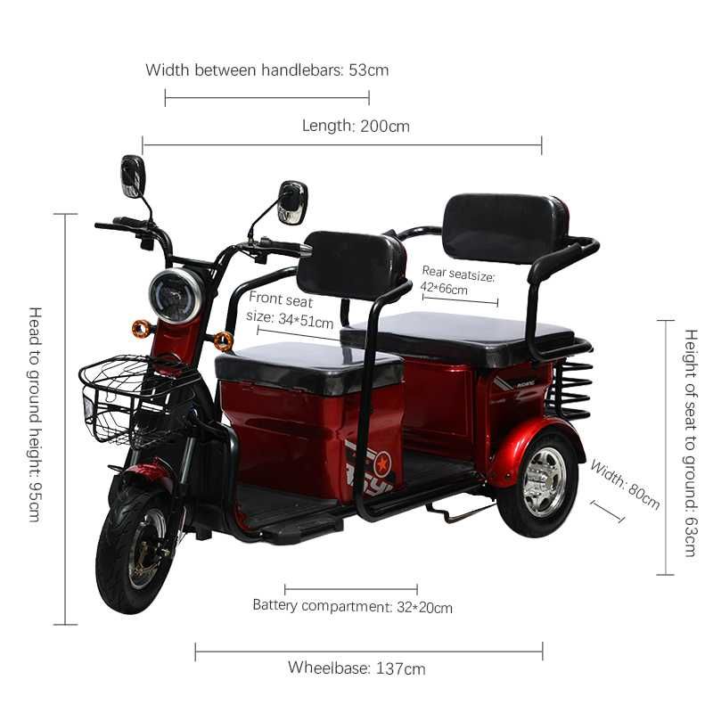 OFERTA! Tricicleta ELECTRICA 1200w 32ah cu portbagaj ! FARA PERMIS-27%