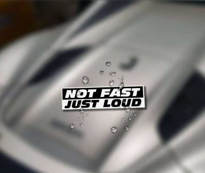 Стикер "Not fast just loud"