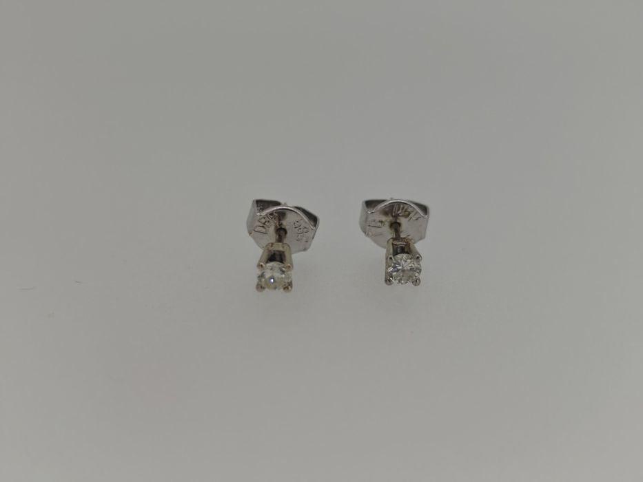 Cercei aur Solitaire cu diamant  14k 1.27gr  (r)