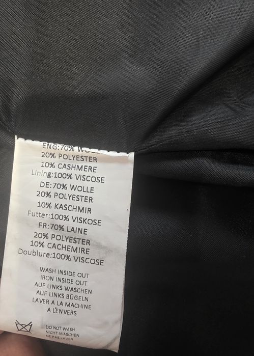 Palton M lână și cașmir