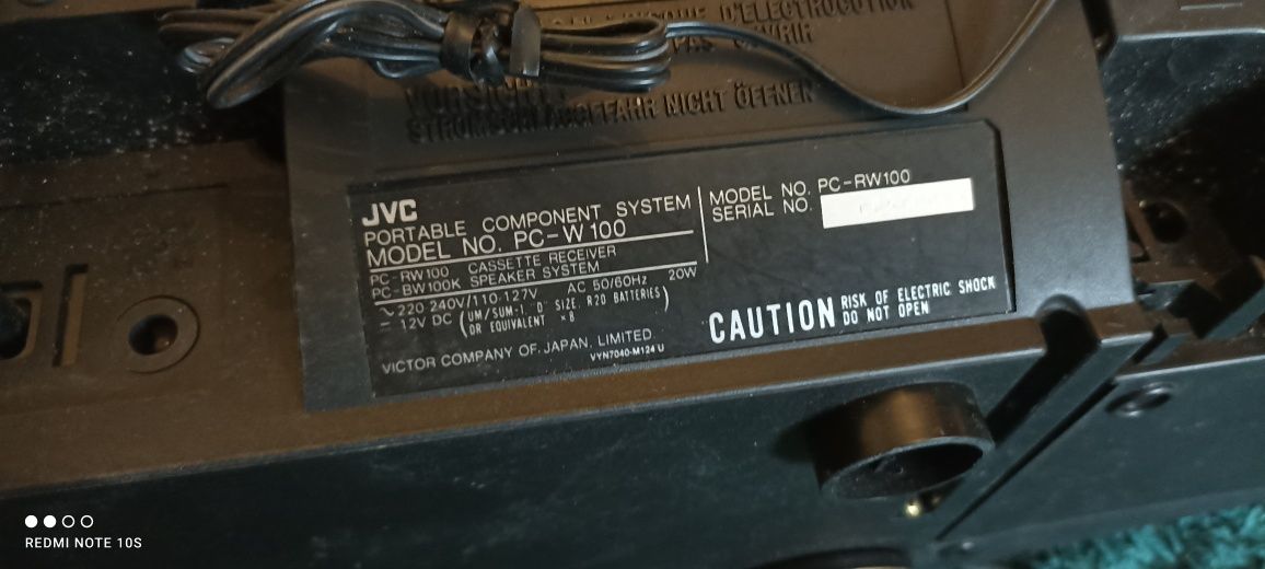 касетофон jvc...