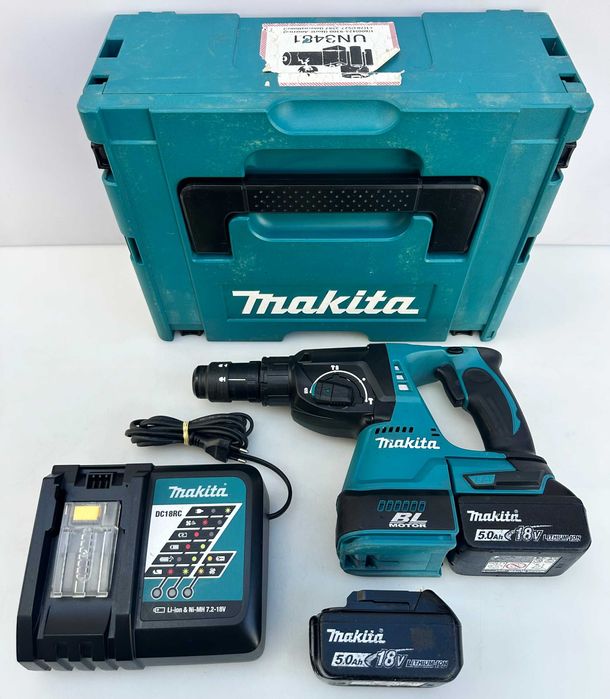Makita DHR243 - Безчетков акумулаторен перфоратор 2x18V 5.0Ah 2024г.